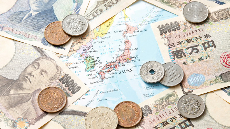 yen e cartina giappone